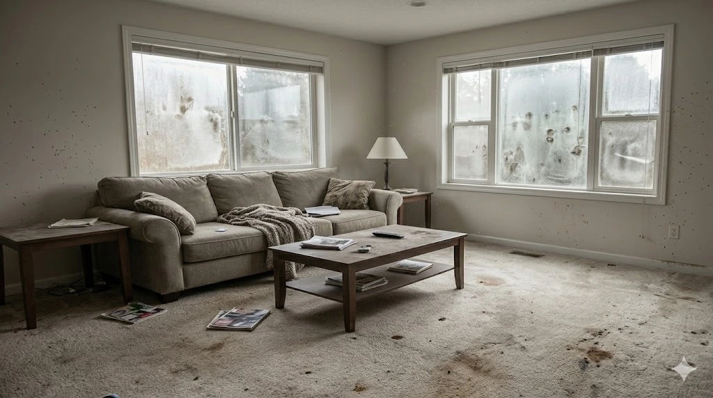 Avant Nettoyage de gouttière